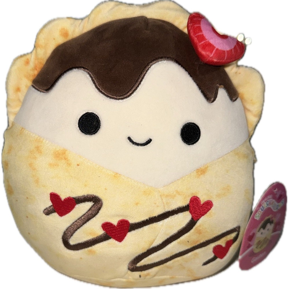 Squishmallows Gasten Chocolate Strawberry Crepe‎ Plush 8" New With Tags